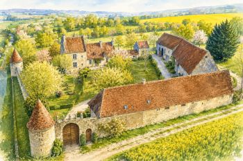 manoirXIV aquarelle